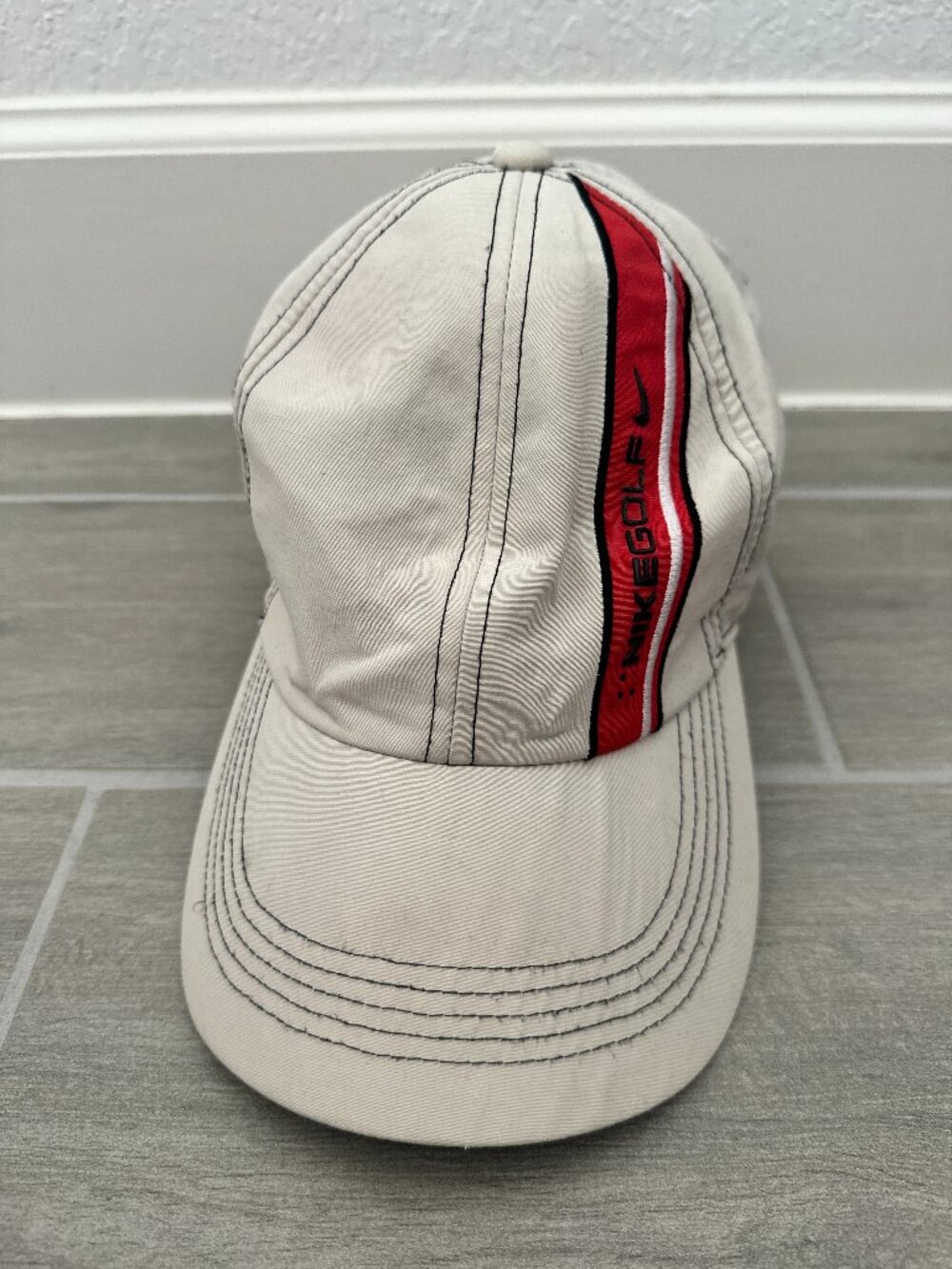 Vintage Nike Golf Tiger Woods Strapback Golf Hat Rare 90's Era